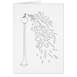 Färga ditt egna kort - sjungande fågel