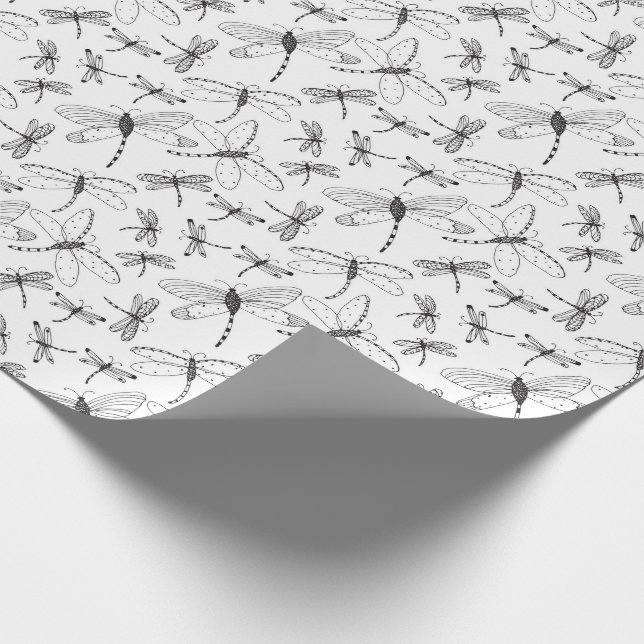 Färga ditt egna sländamönster presentpapper (Hörn)