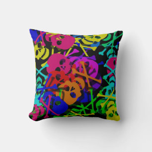 Färga Döskallar Pillow Kudde
