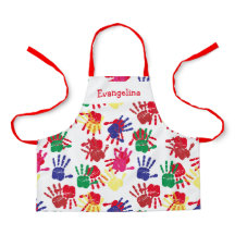 Färga färgade handavtryck för barn