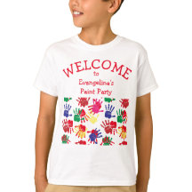 Färga färgade handavtryck för barn