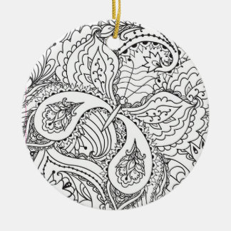 Färga färgsfärgsfärgsbild Ny Blommigt i design Aes Julgransprydnad Keramik