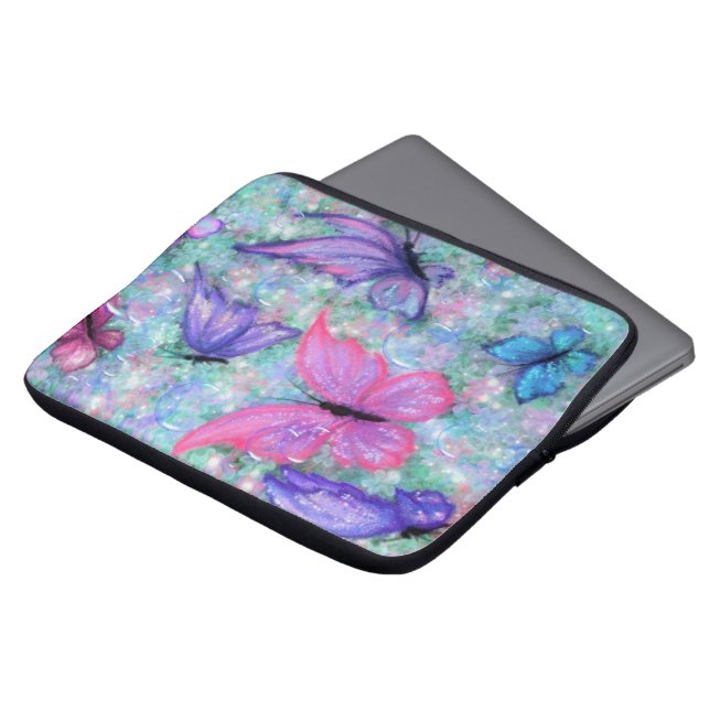 Färga fjärilar som flyger - Joy Laptop Fodral (Framsida topp)
