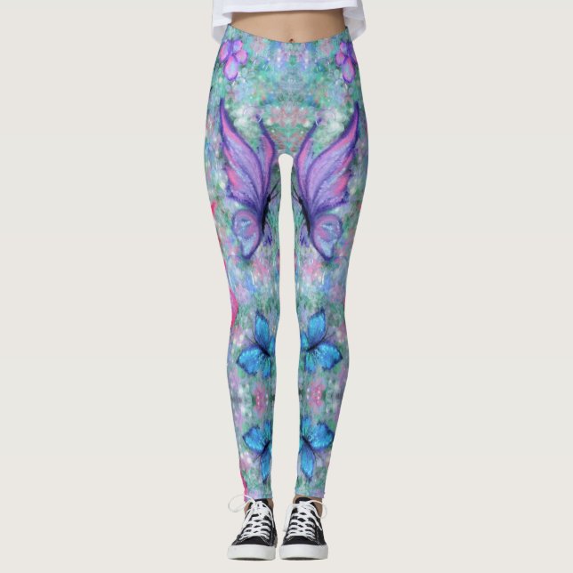 Färga fjärilar som flyger - Joy - Leggings (Framsida)