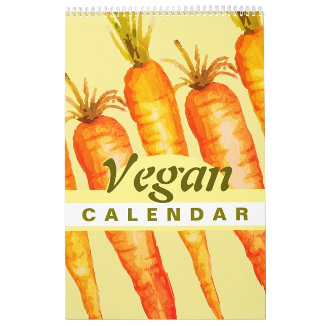 Färga frukter och grönsaker 2026 Vegan Kalender (Omslag)