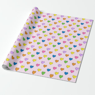 Färga hörn på Papprare Ljusare rosa radbrytning Presentpapper