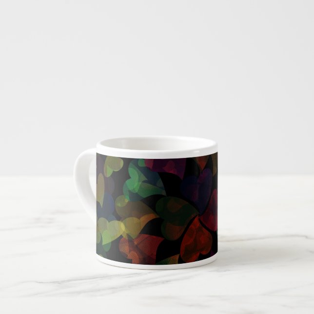 Färga hörn på svart espressomugg (Framsida vänster)