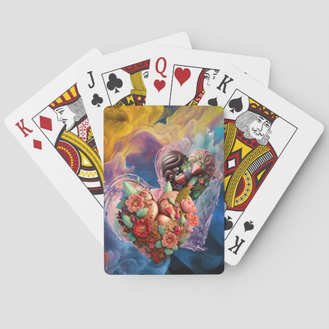 Färga hörn som spelar kort casinokort (Baksidan)