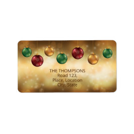 Färga julbalkar med Anpassningsbar text Adressetikett