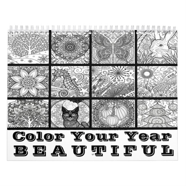 Färga kalendern Färg ditt år Kalender (Omslag)