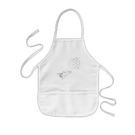 Färga konturstreck Måne blankpennor Barnförkläde