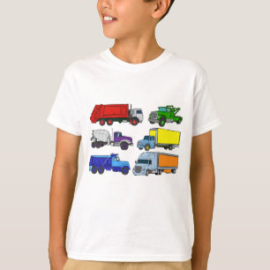 Färga Lastbilar-illustrationer T Shirt