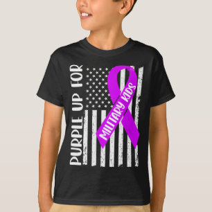 Färga lila för militära barn Regnbågsfärgat militä T Shirt