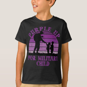 Färga lila för militära barn Regnbågsfärgat militä T Shirt