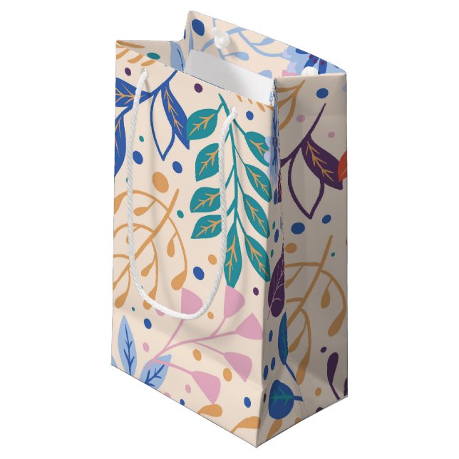 Färga Löv Modern Foliage Mönster (Framsidan Vinklad)