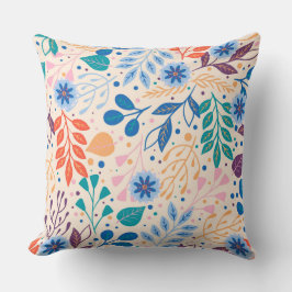 Färga Löv Modern Foliage Mönster Kudde