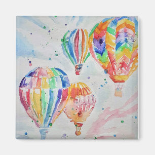 Färga Luftballonger Vattenfärgsfärg Magnet