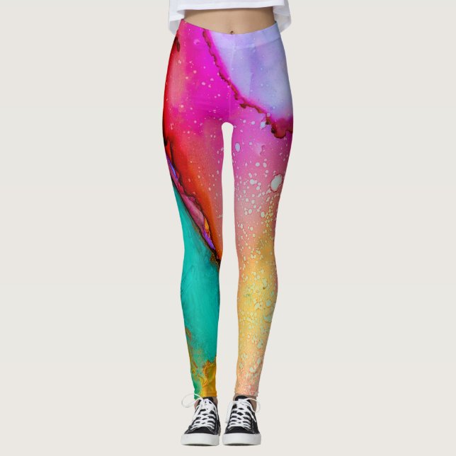 Färga Mashup Leggings (Framsida)