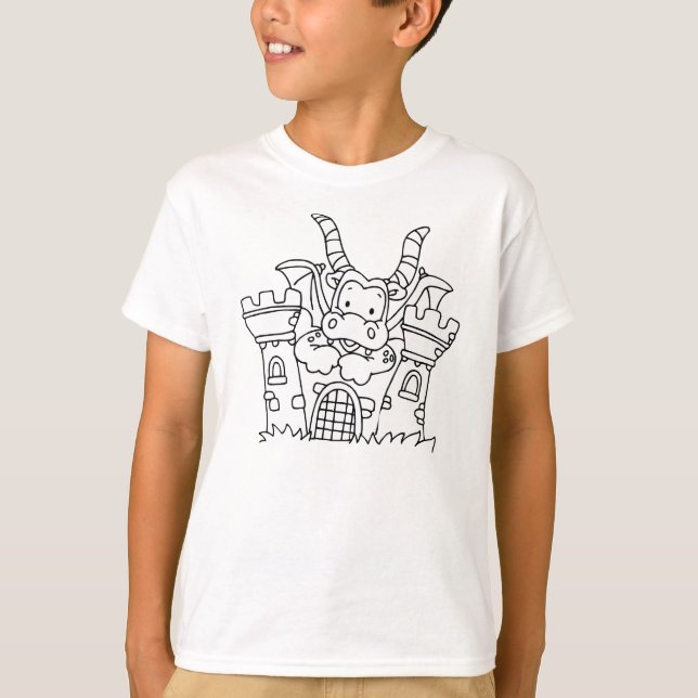 Färga mig draken och rockera tee (Framsida)