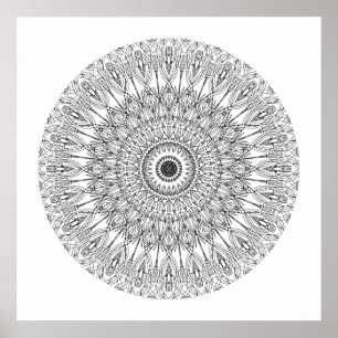 Färga mig i Mandala 3 Poster