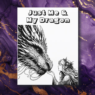 Färga mig-sida Jag och min drak-anime
