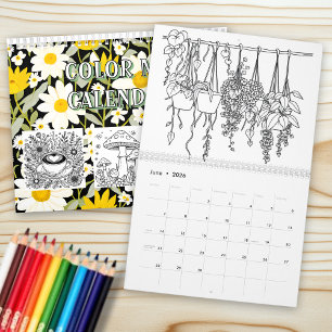 Färga Mig Växter, Blommor och Trädgård Kalender