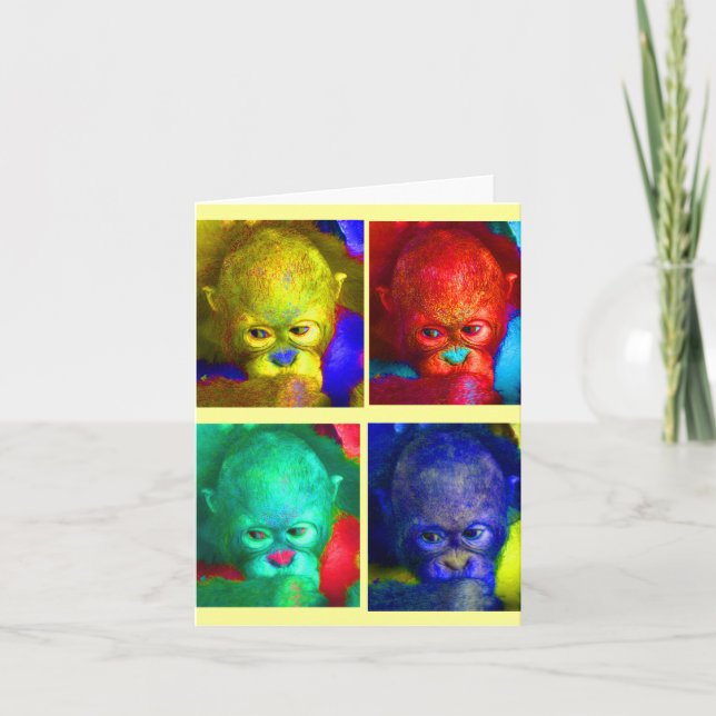 Färga min värld främst primater kort (Framsida)