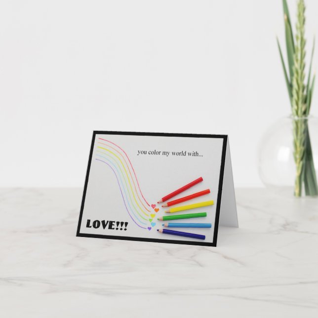 FÄRGA MIN VÄRLD… NOTERAR KORTET (fotoet) Kort (Framsida)