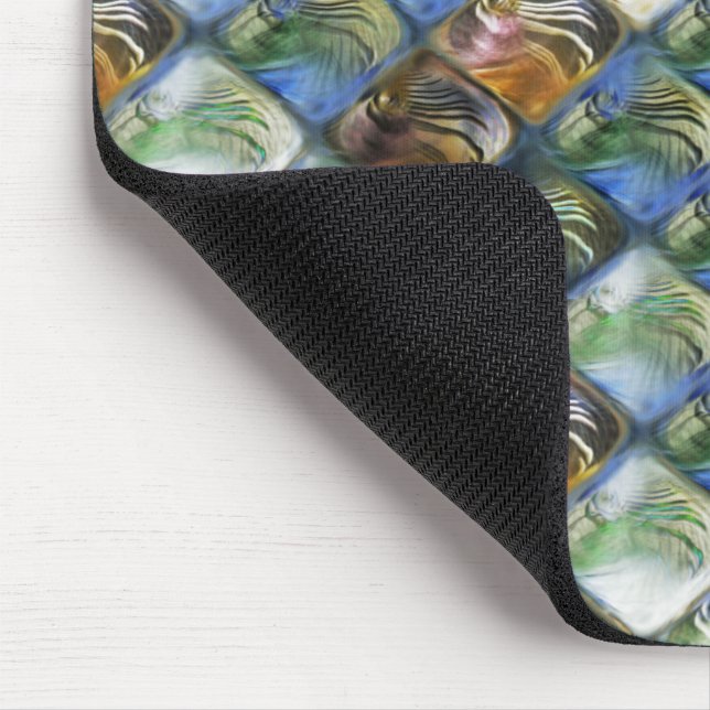 Färga och polerade plattor av trä eller sten musmatta (Hörn)