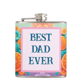 Färga orangar med bästa Pappa någonsin Fickplunta