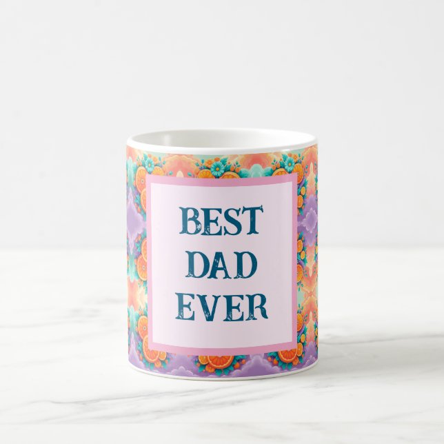 Färga orangar med bästa Pappa någonsin Kaffemugg (Center)