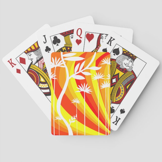 Färga Orangar och Gult klassiska uppspelningskort Casinokort (Baksidan)