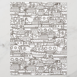 Färga Papper för Page Busy Boatyard-skrapbok