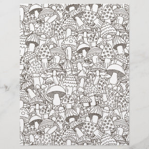 Färga Papper för Page Mushroom Mania-skrapbok