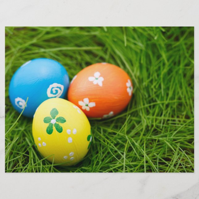 Färga Påsk-ägg Reklamblad (Framsidan)
