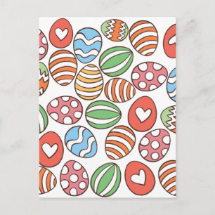 Färga Påskägg - Cute Vår Helgdag Gift Vykort