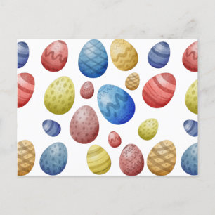 Färga Påskägg Cute Vår Helgdag Gift Vykort