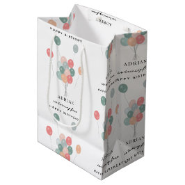 Färga pastellballonger Modern födelsedag Namn