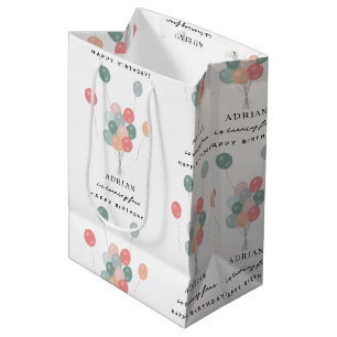 Färga pastellballonger Modern födelsedag Namn