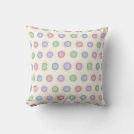 Färga pasteller Distress Polka dots Kudde