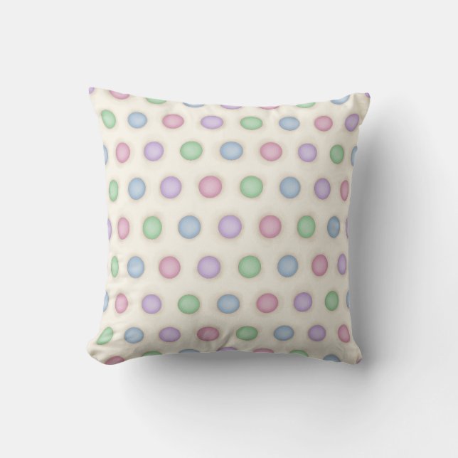Färga pasteller Distress Polka dots Kudde (Framsida)