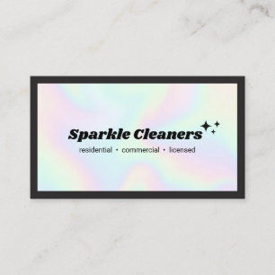 Färga pasteller House Cleaner Service Stars Visitkort