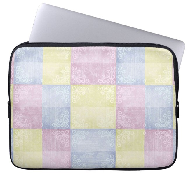 Färga pastelllappar laptop fodral (Framsidan)