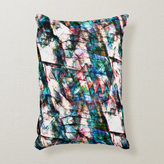 Färga repor och fläckar med stark kontrast prydnadskudde (Framsidan(Vertikal))