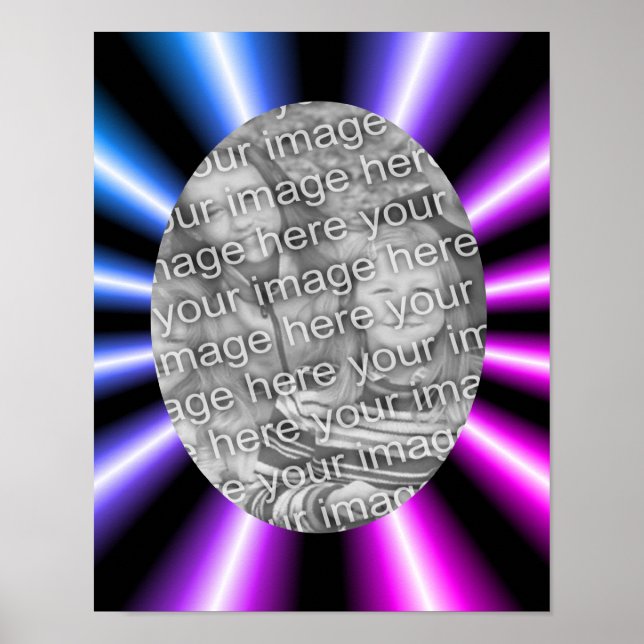 Färga rutor Ram Lägg till foto Poster (Framsidan)