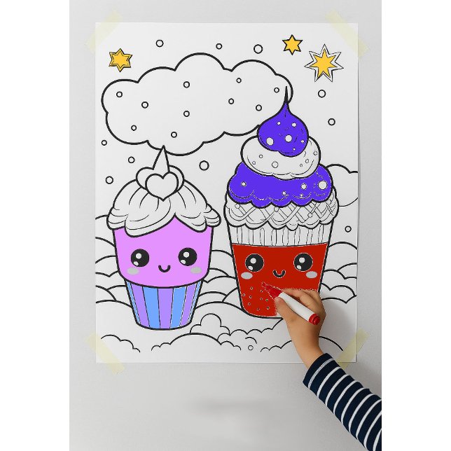 Färga Själv Kawaii Vägg Poster (Skapare uppladdad)
