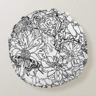 Färga som mig, kudder blommigten rund kudde