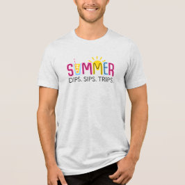 Färga sommardiskar Sips Resor med dryck och Sol T Shirt