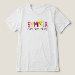 Färga sommardiskar Sips Resor med dryck och Sol T Shirt