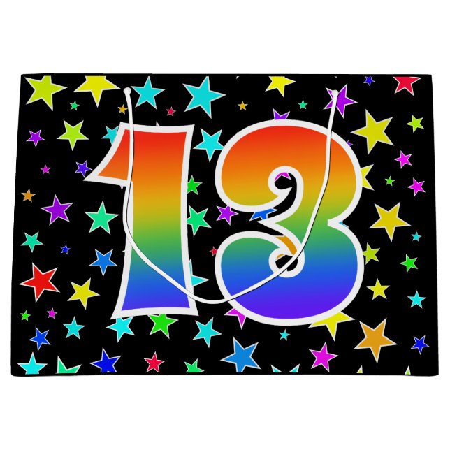 Färga stjärnor + regnbåge Mönster "13", händelsenu (Framsidan)